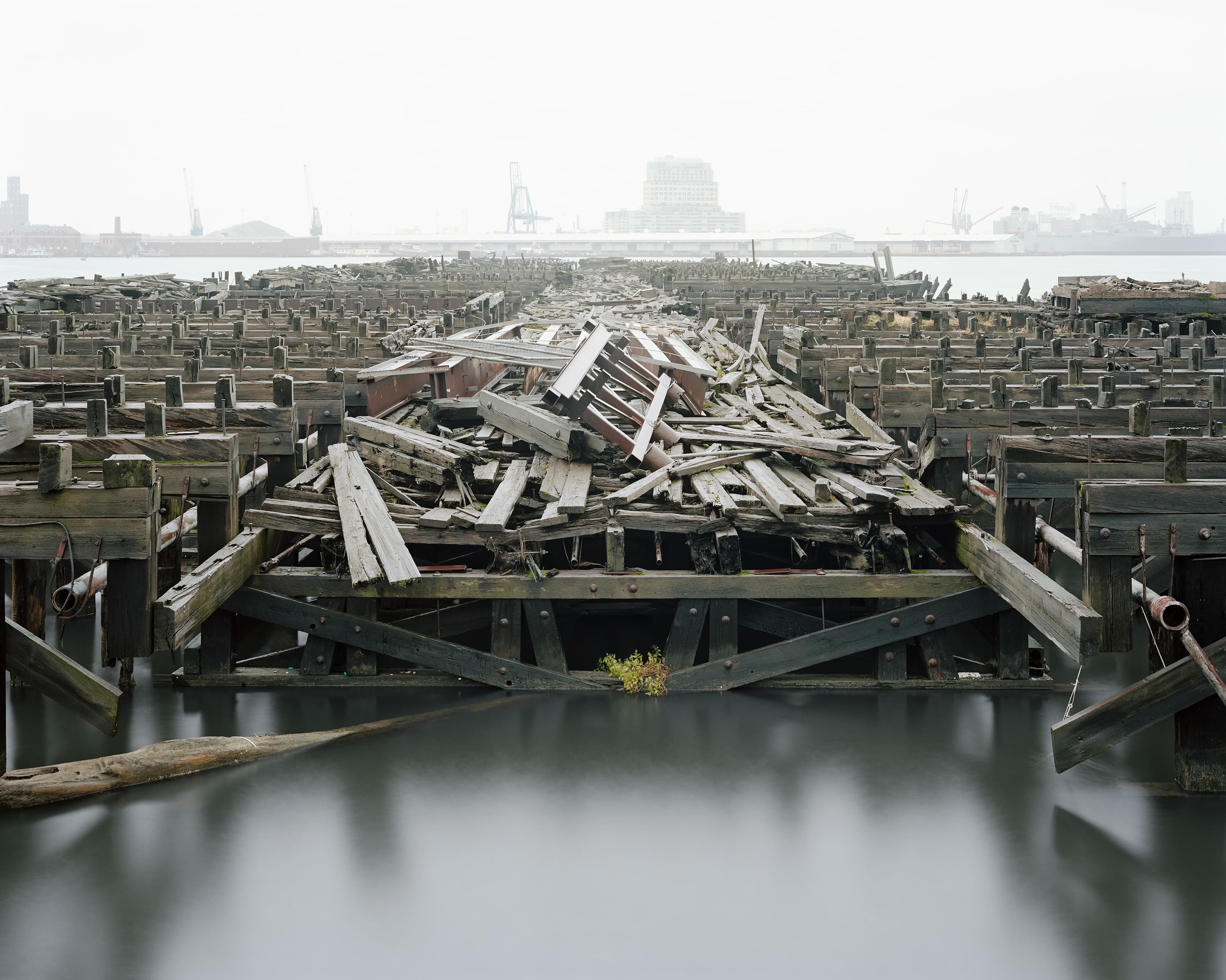 Decaying pier facing Locust Point.